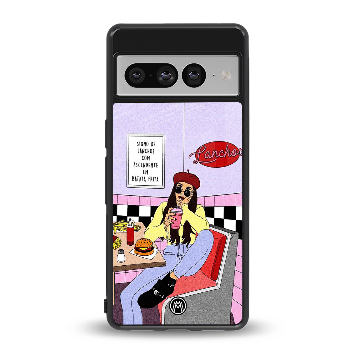 foodie diner back phone cover | glass case for google pixel 7 pro