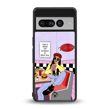 foodie diner back phone cover | glass case for google pixel 7 pro
