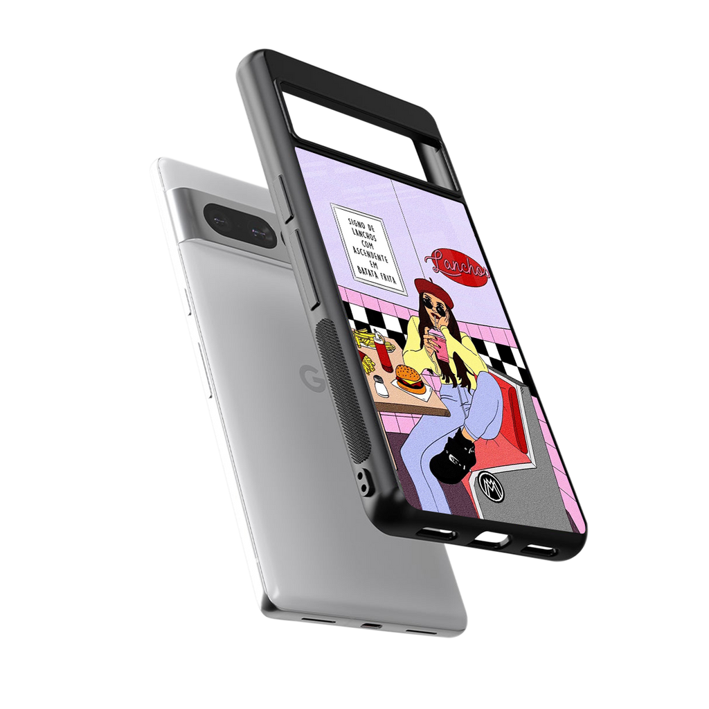 foodie diner back phone cover | glass case for google pixel 7 pro