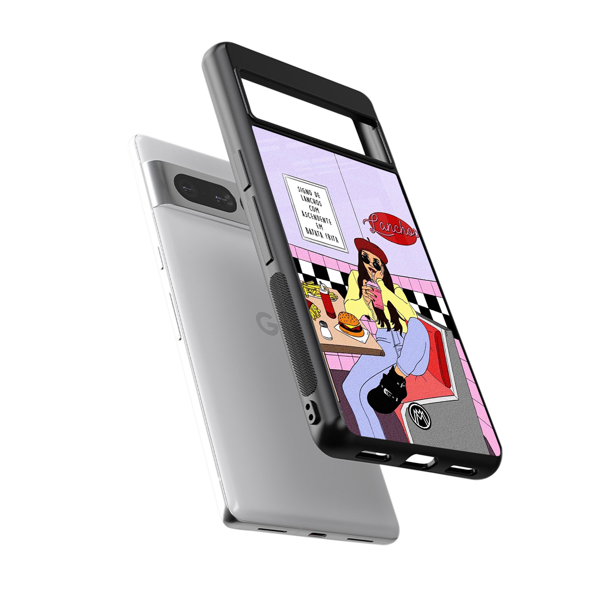 foodie diner back phone cover | glass case for google pixel 7 pro