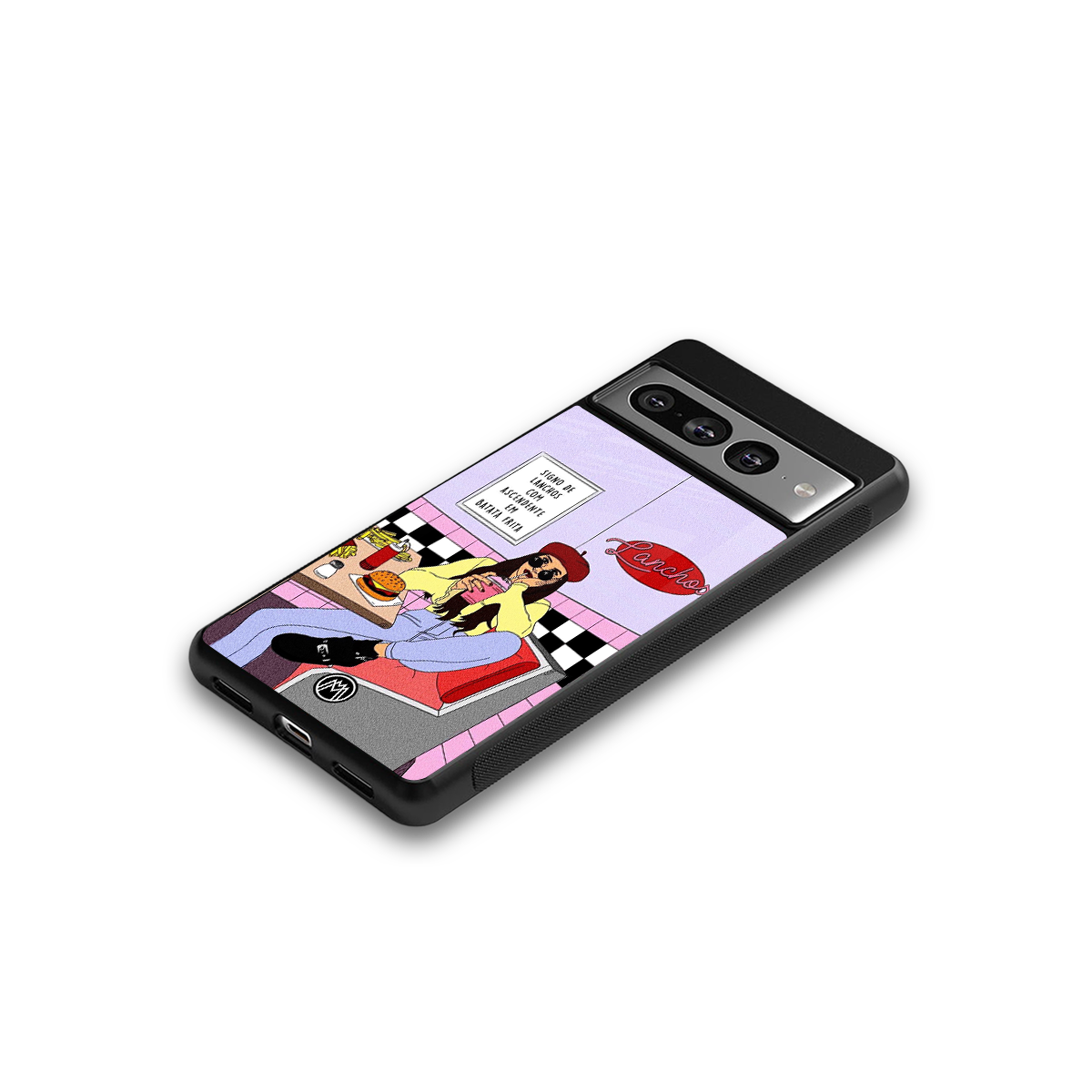foodie diner back phone cover | glass case for google pixel 7 pro