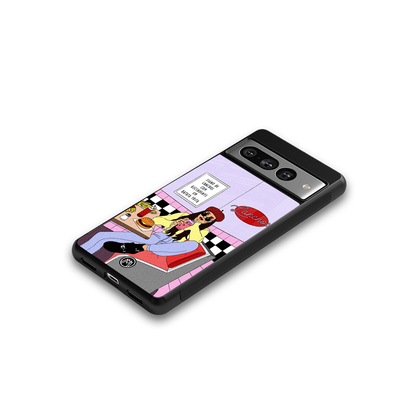 foodie diner back phone cover | glass case for google pixel 7 pro