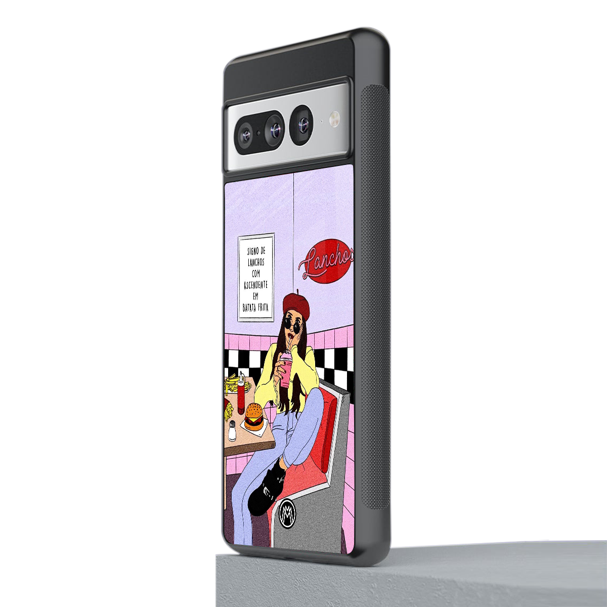 foodie diner back phone cover | glass case for google pixel 7 pro