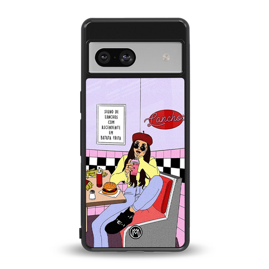foodie diner back phone cover | glass case for Google Pixel 7A