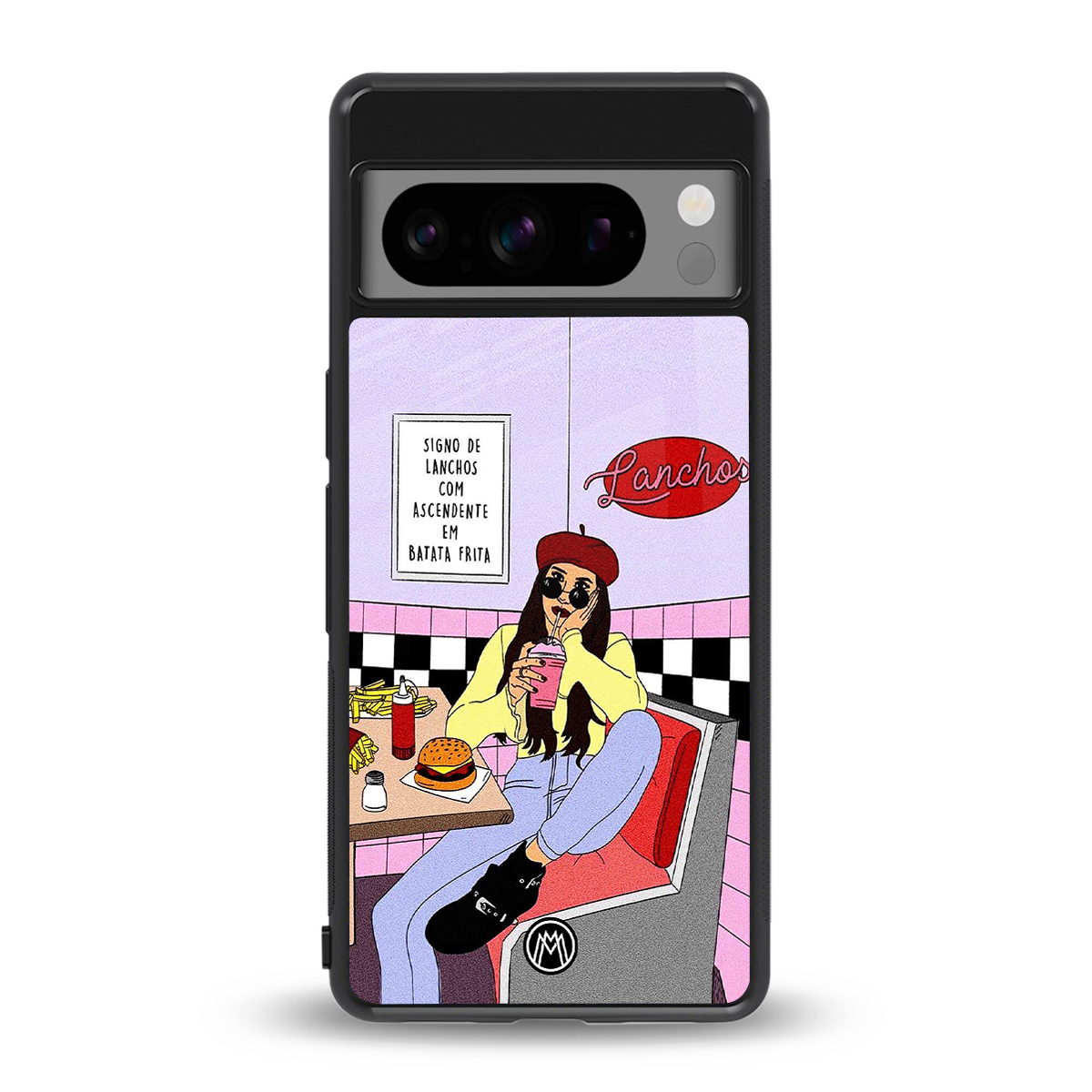 foodie diner back phone cover | glass case for google pixel 8 pro