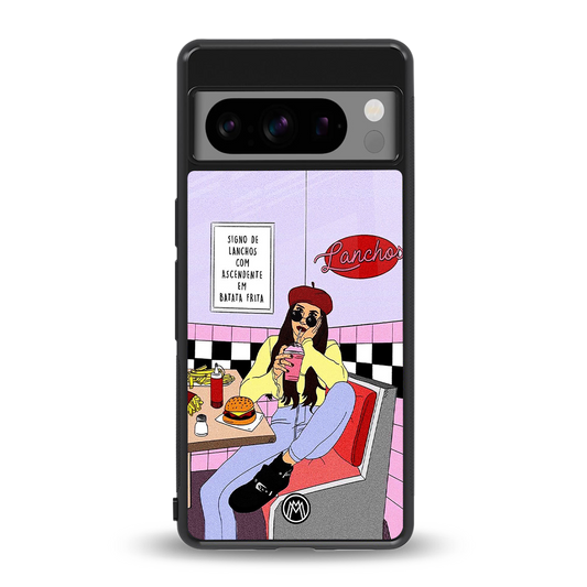 foodie diner back phone cover | glass case for google pixel 8 pro