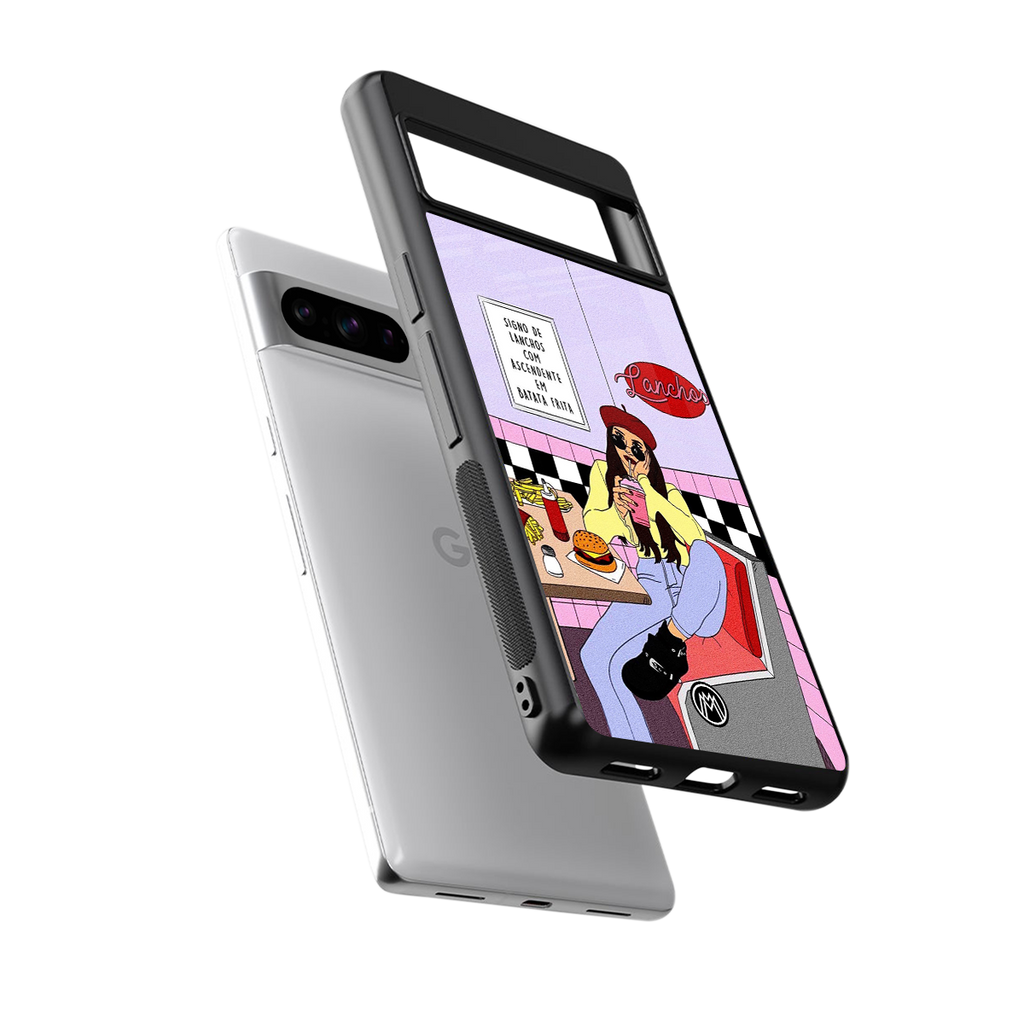 foodie diner back phone cover | glass case for google pixel 8 pro