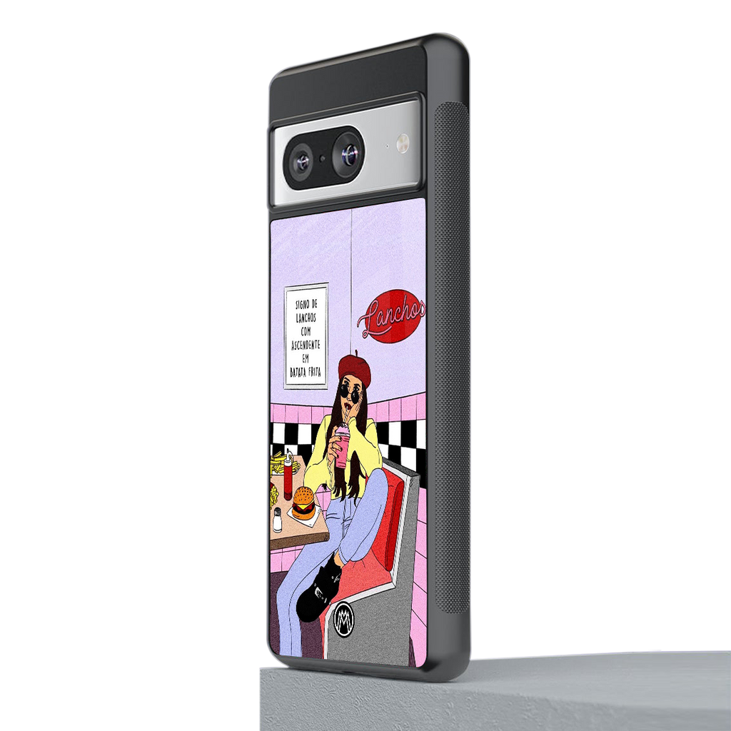 foodie diner back phone cover | glass case for Google Pixel 8