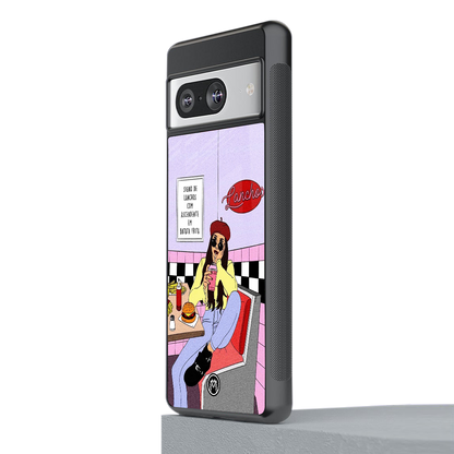 foodie diner back phone cover | glass case for Google Pixel 8