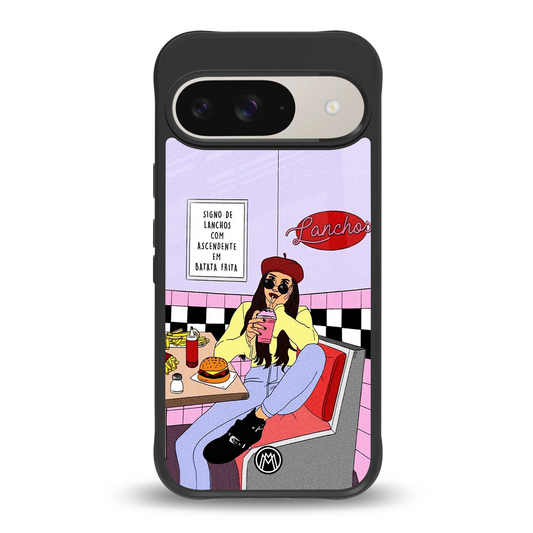 foodie diner back phone cover | glass case for google pixel 9