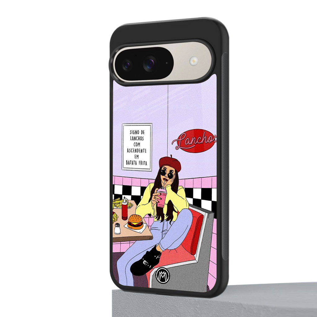 foodie diner back phone cover | glass case for google pixel 9