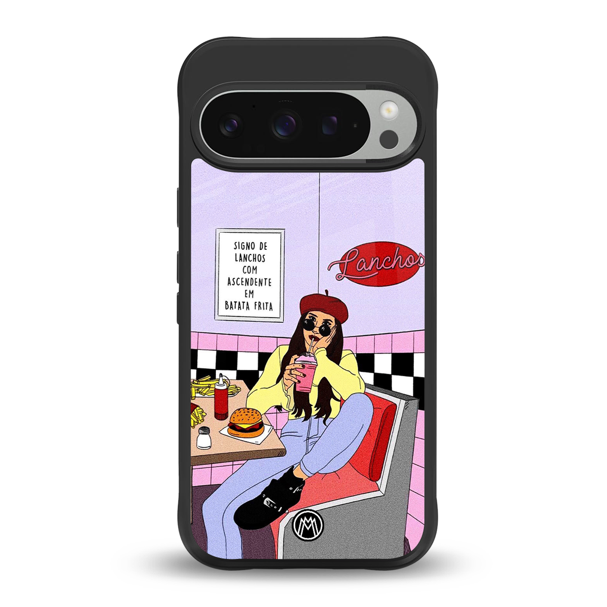 foodie diner back phone cover | glass case for google pixel 9 pro