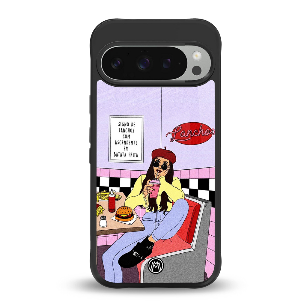 foodie diner back phone cover | glass case for google pixel 9 pro xl