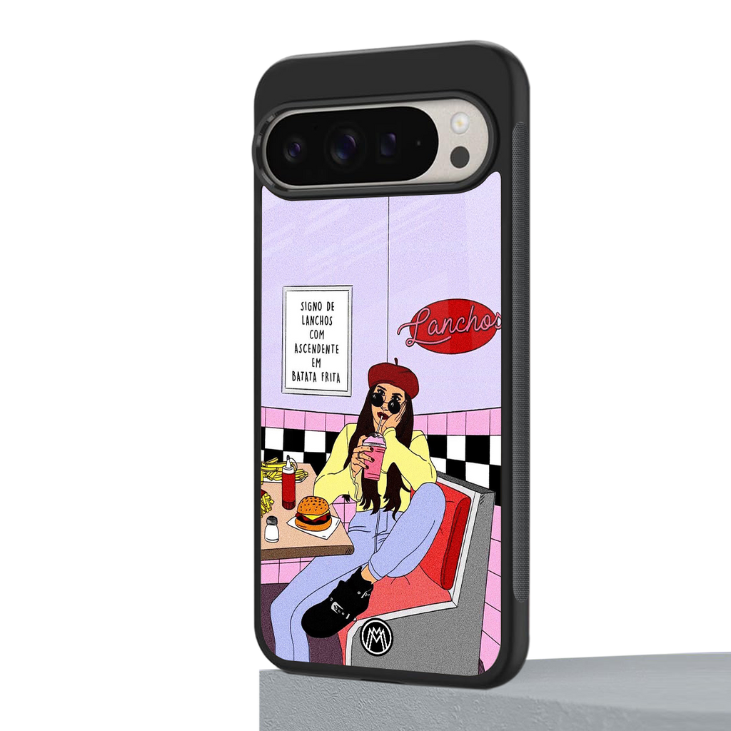 foodie diner back phone cover | glass case for google pixel 9 pro