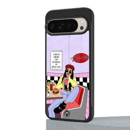 foodie diner back phone cover | glass case for google pixel 9 pro xl