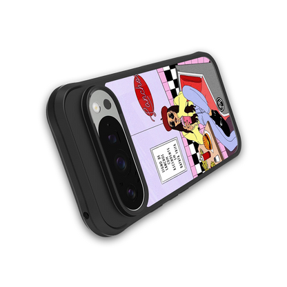 foodie diner back phone cover | glass case for google pixel 9 pro xl
