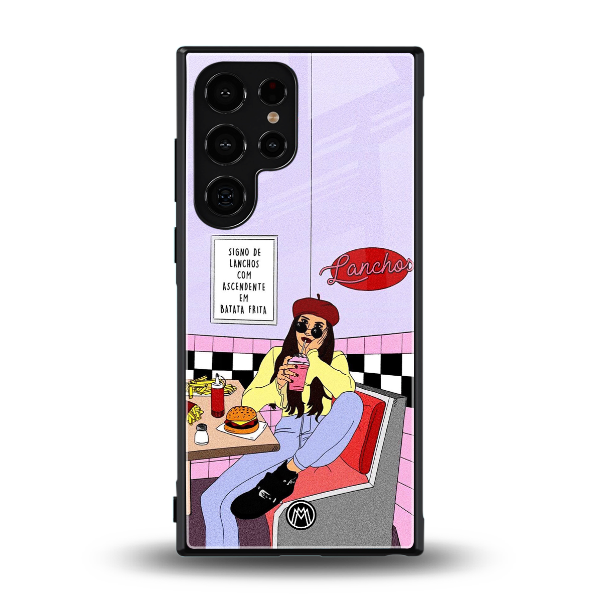 foodie diner back phone cover | glass case for samsung galaxy s24 ultra