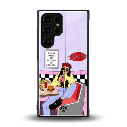 foodie diner back phone cover | glass case for samsung galaxy s23 ultra