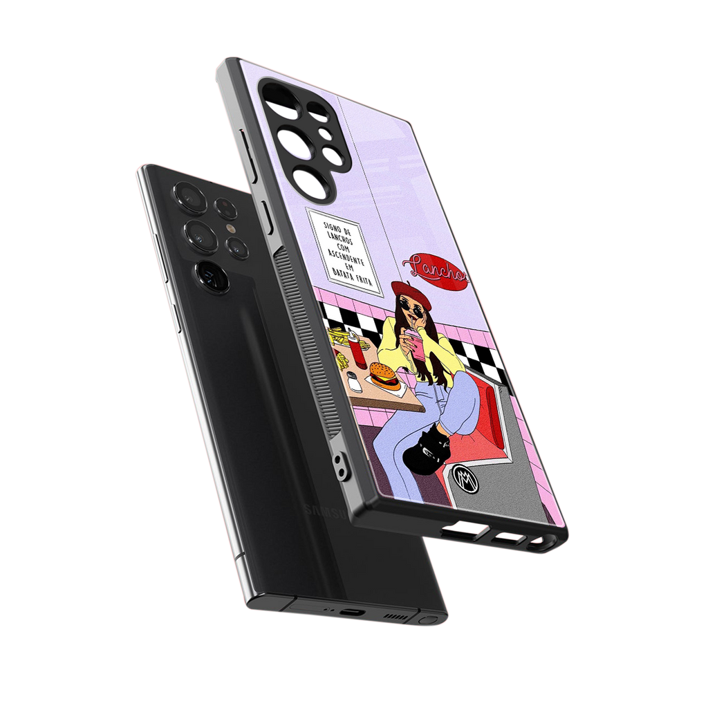 foodie diner back phone cover | glass case for samsung galaxy s24 ultra