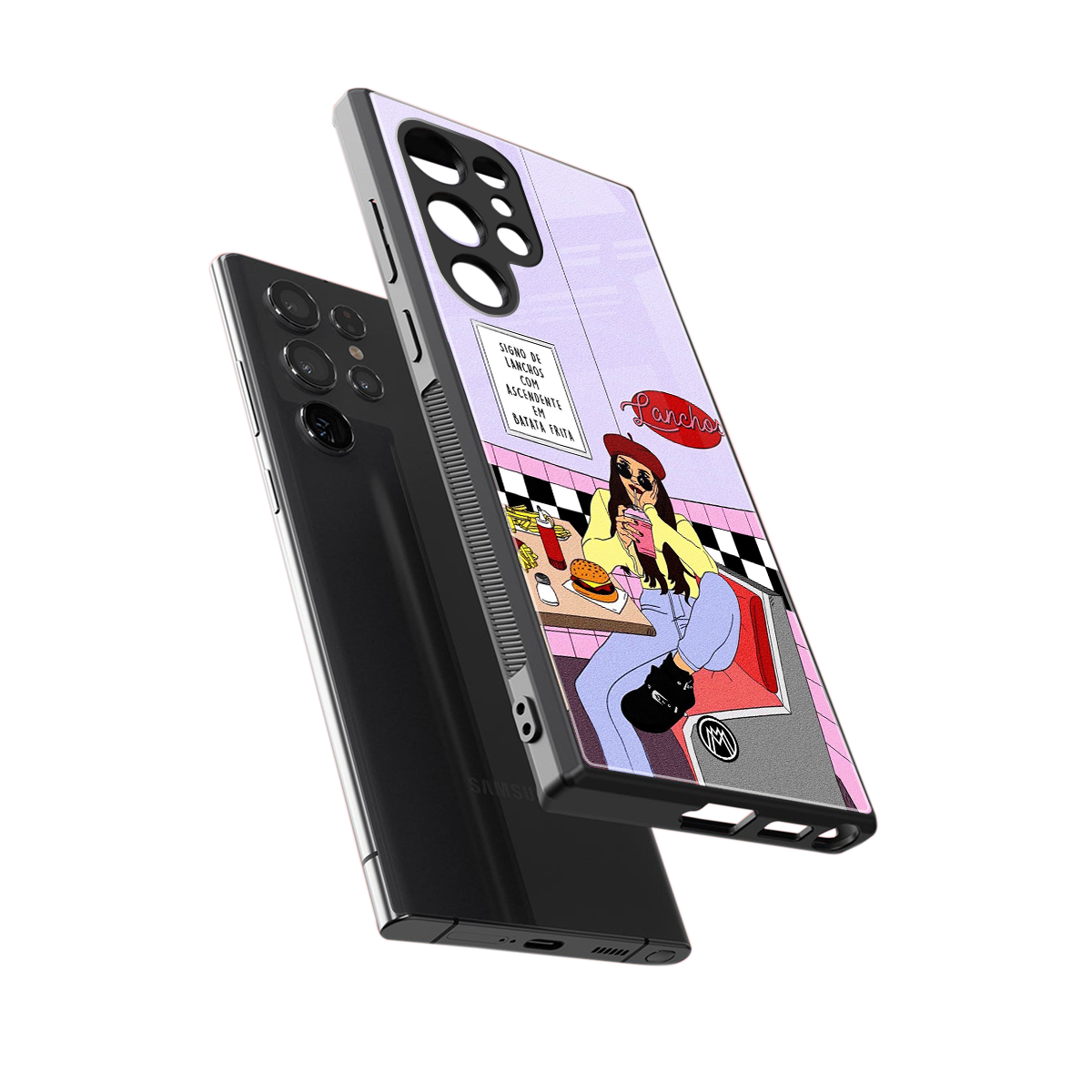foodie diner back phone cover | glass case for samsung galaxy s24 ultra