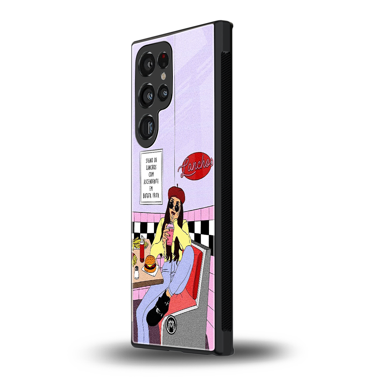 foodie diner back phone cover | glass case for samsung galaxy s23 ultra