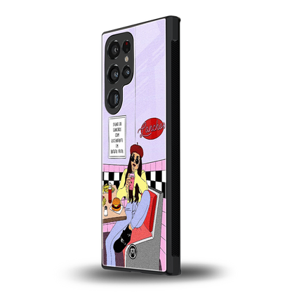 foodie diner back phone cover | glass case for samsung galaxy s23 ultra