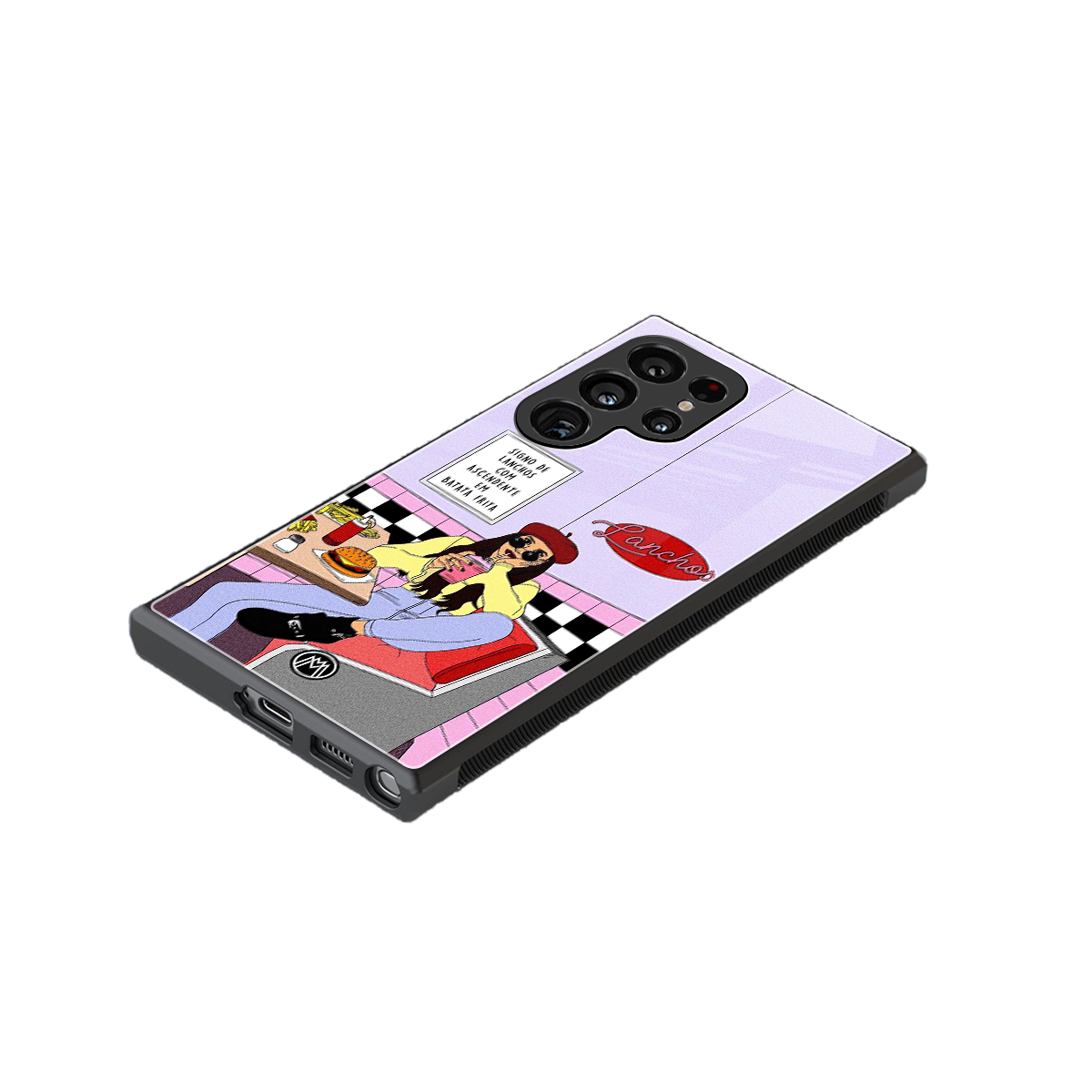foodie diner back phone cover | glass case for samsung galaxy s24 ultra