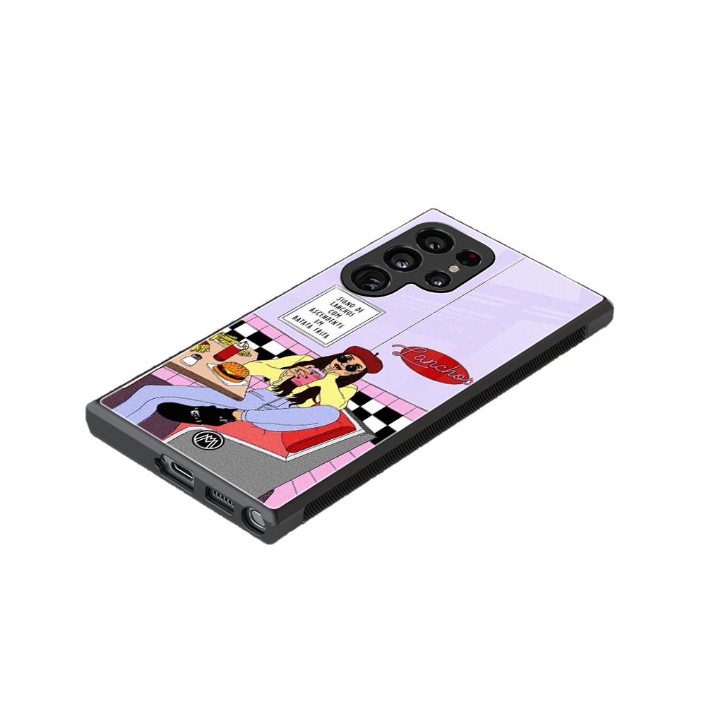 foodie diner back phone cover | glass case for samsung galaxy s23 ultra