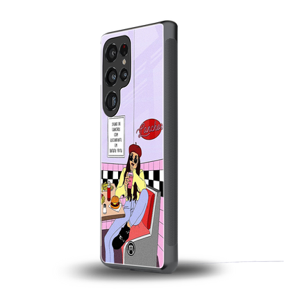 foodie diner back phone cover | glass case for samsung galaxy s25 ultra