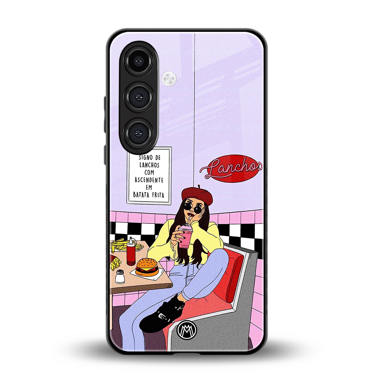 foodie diner back phone cover | glass case for samsung galaxy s24 fe