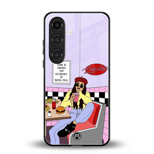 foodie diner back phone cover | glass case for samsung galaxy s24 fe