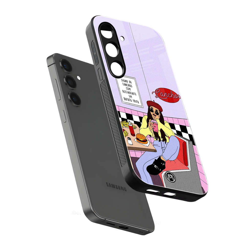 foodie diner back phone cover | glass case for samsung galaxy s25