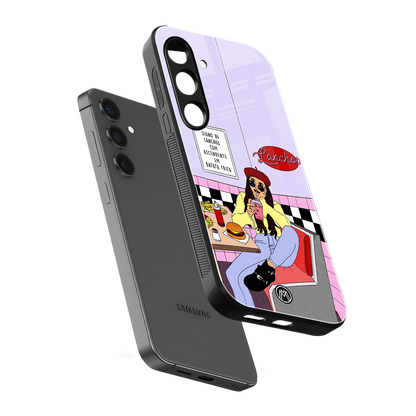foodie diner back phone cover | glass case for samsung galaxy s24 fe