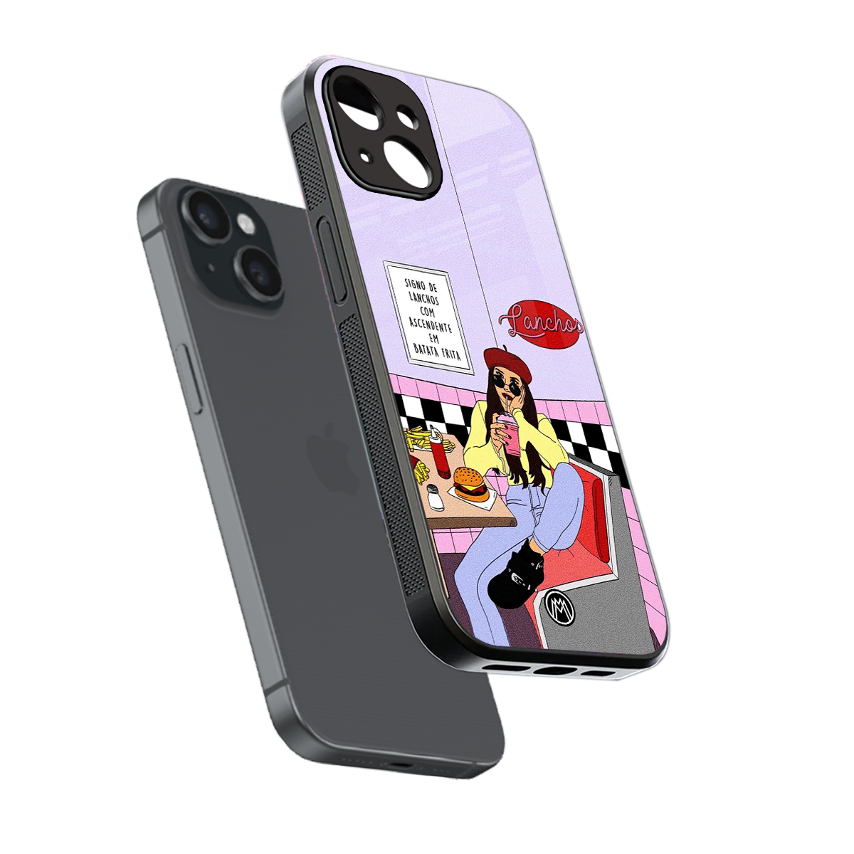 foodie diner back phone cover | glass case for iphone 15