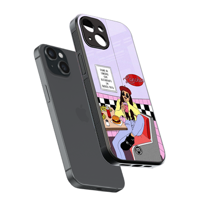 foodie diner back phone cover | glass case for iphone 14