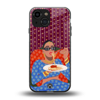 foodie queen back phone cover | glass case for iphone 13 mini
