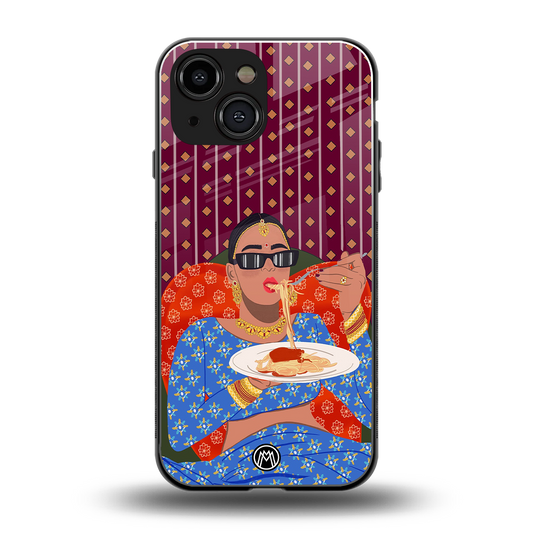 foodie queen back phone cover | glass case for iphone 13 mini