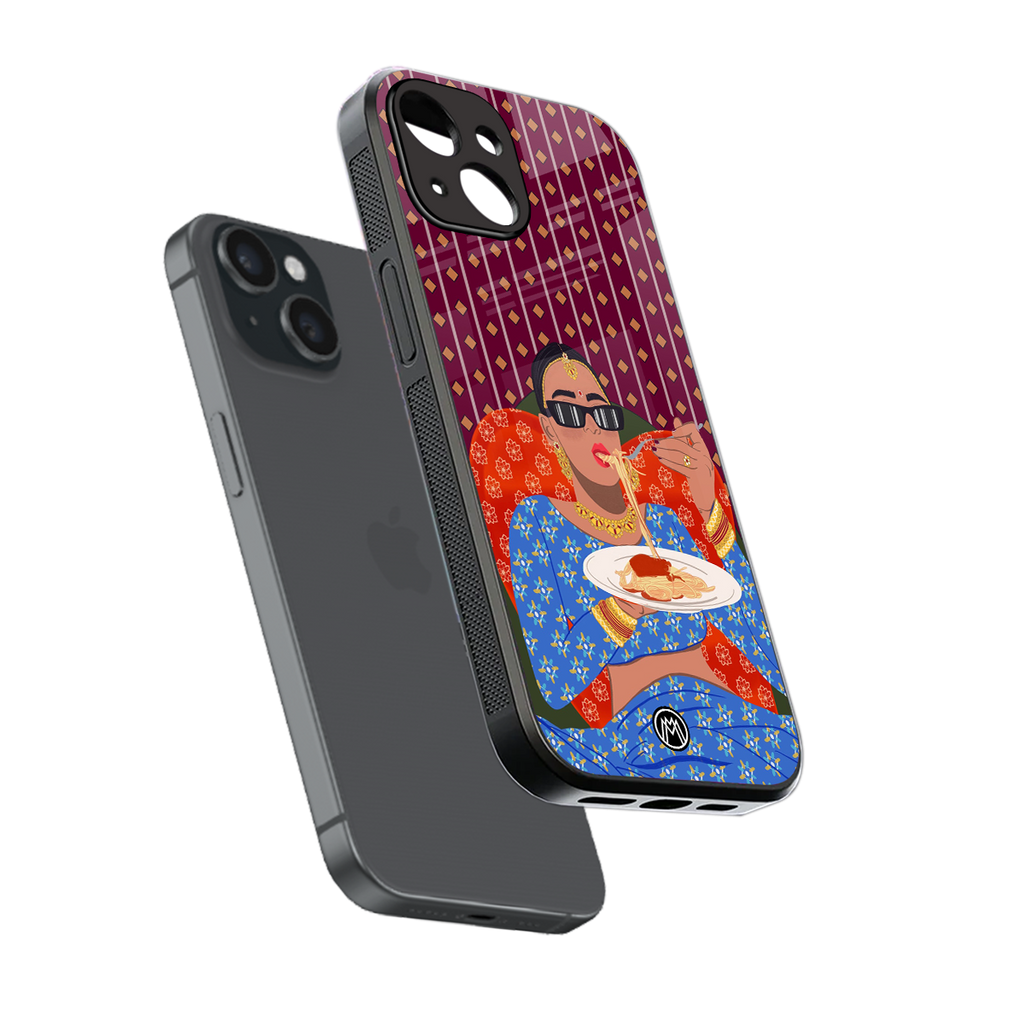 foodie queen back phone cover | glass case for iphone 13 mini