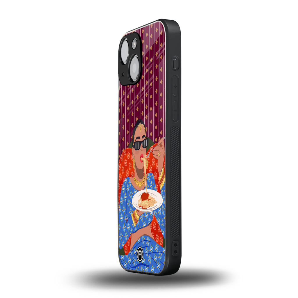 foodie queen back phone cover | glass case for iphone 13 mini