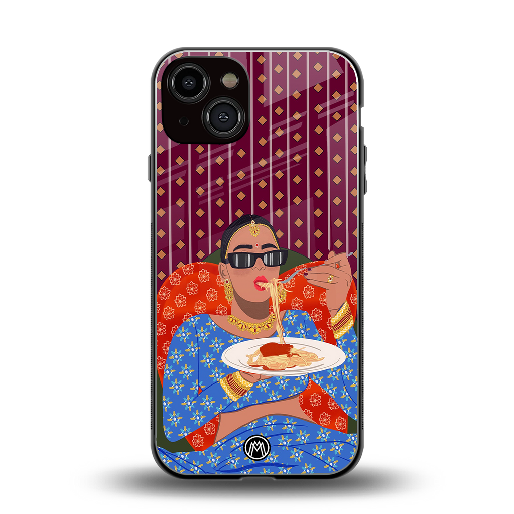 foodie queen back phone cover | glass case for iphone 13