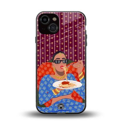 foodie queen back phone cover | glass case for iphone 13