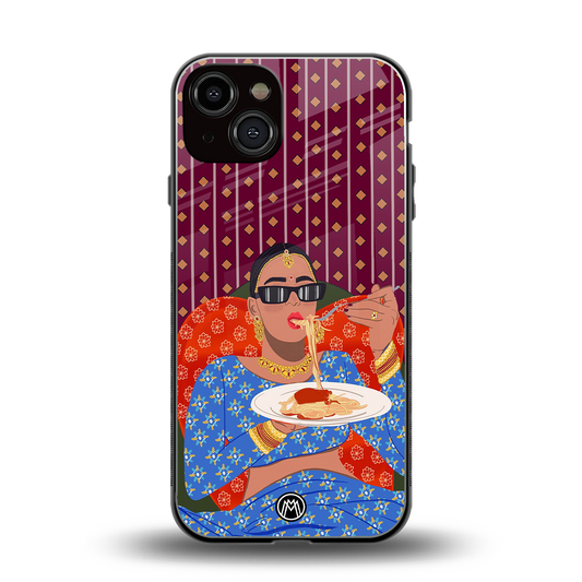 foodie queen back phone cover | glass case for iphone 13