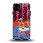 foodie queen back phone cover | glass case for iphone 14 plus