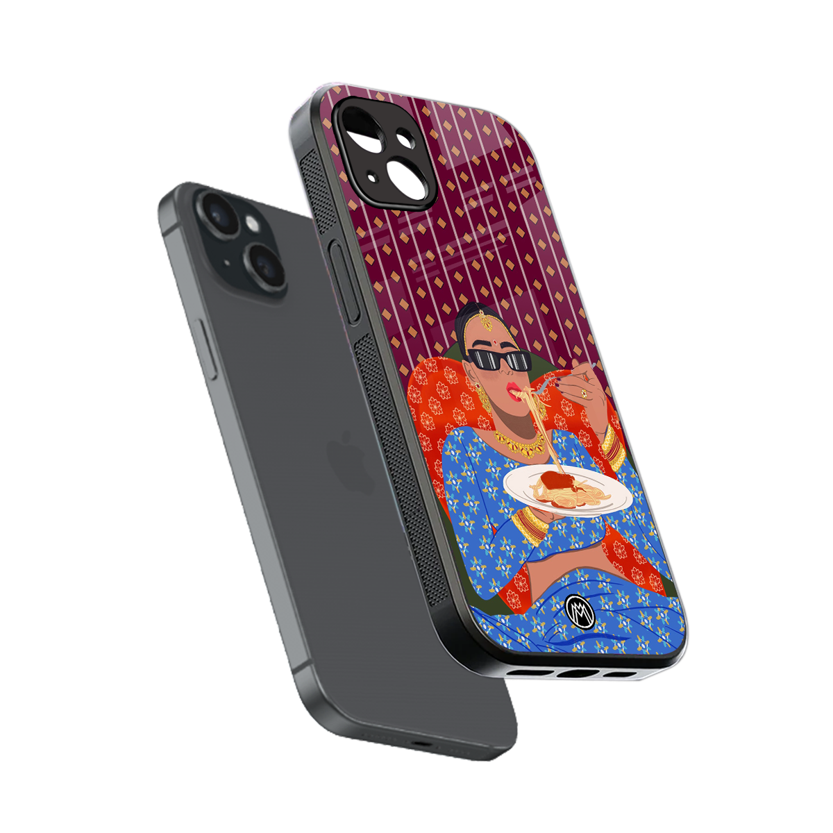 foodie queen back phone cover | glass case for iphone 14 plus