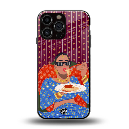 foodie queen back phone cover | glass case for iphone 14 pro max