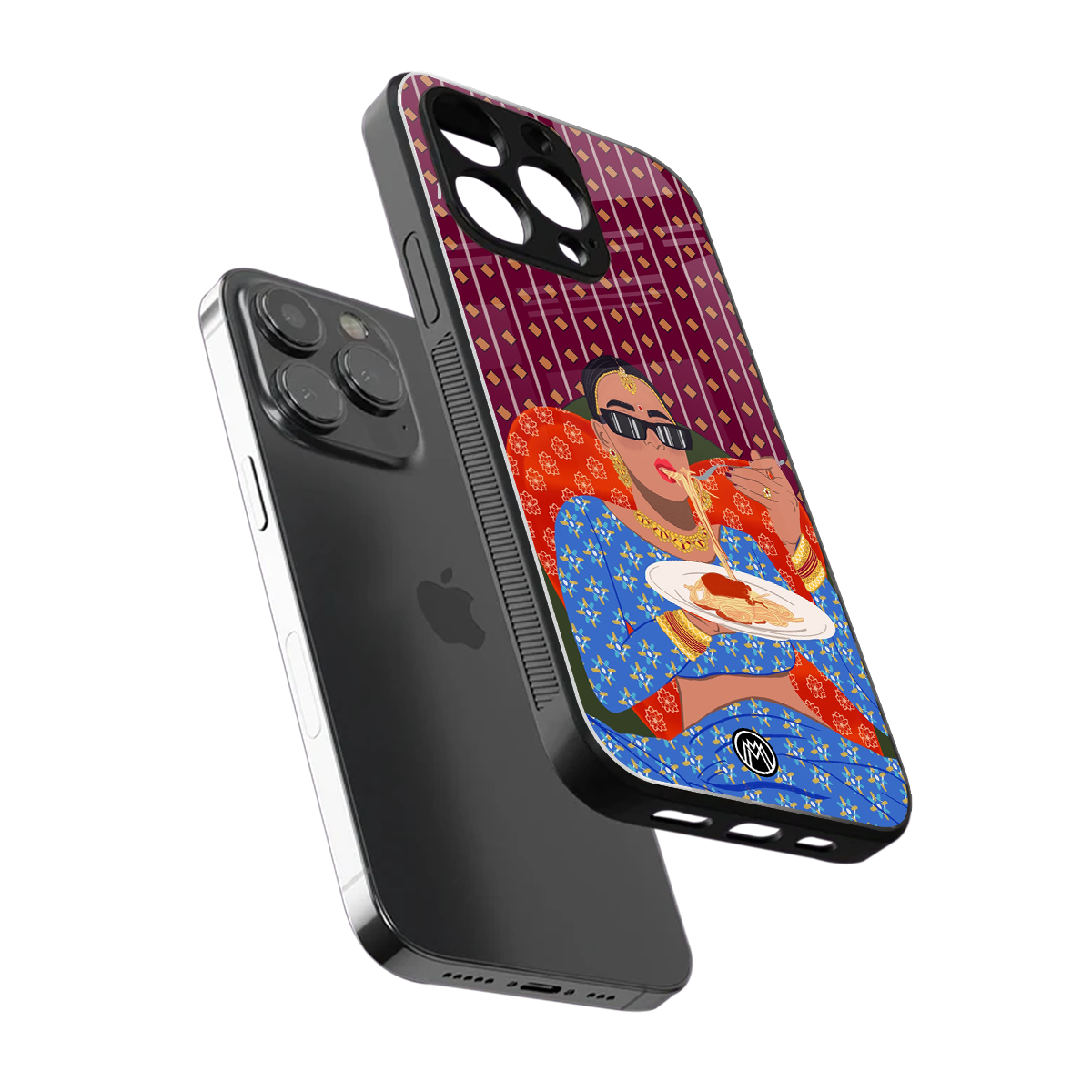 foodie queen back phone cover | glass case for iphone 15 pro max