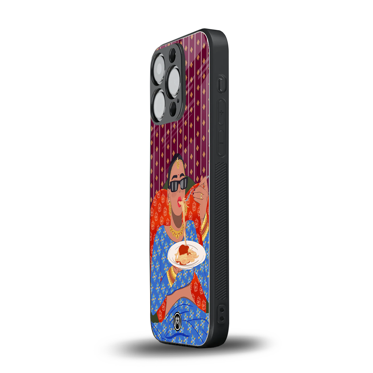 foodie queen back phone cover | glass case for iphone 15 pro