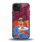 foodie queen back phone cover | glass case for iphone 15
