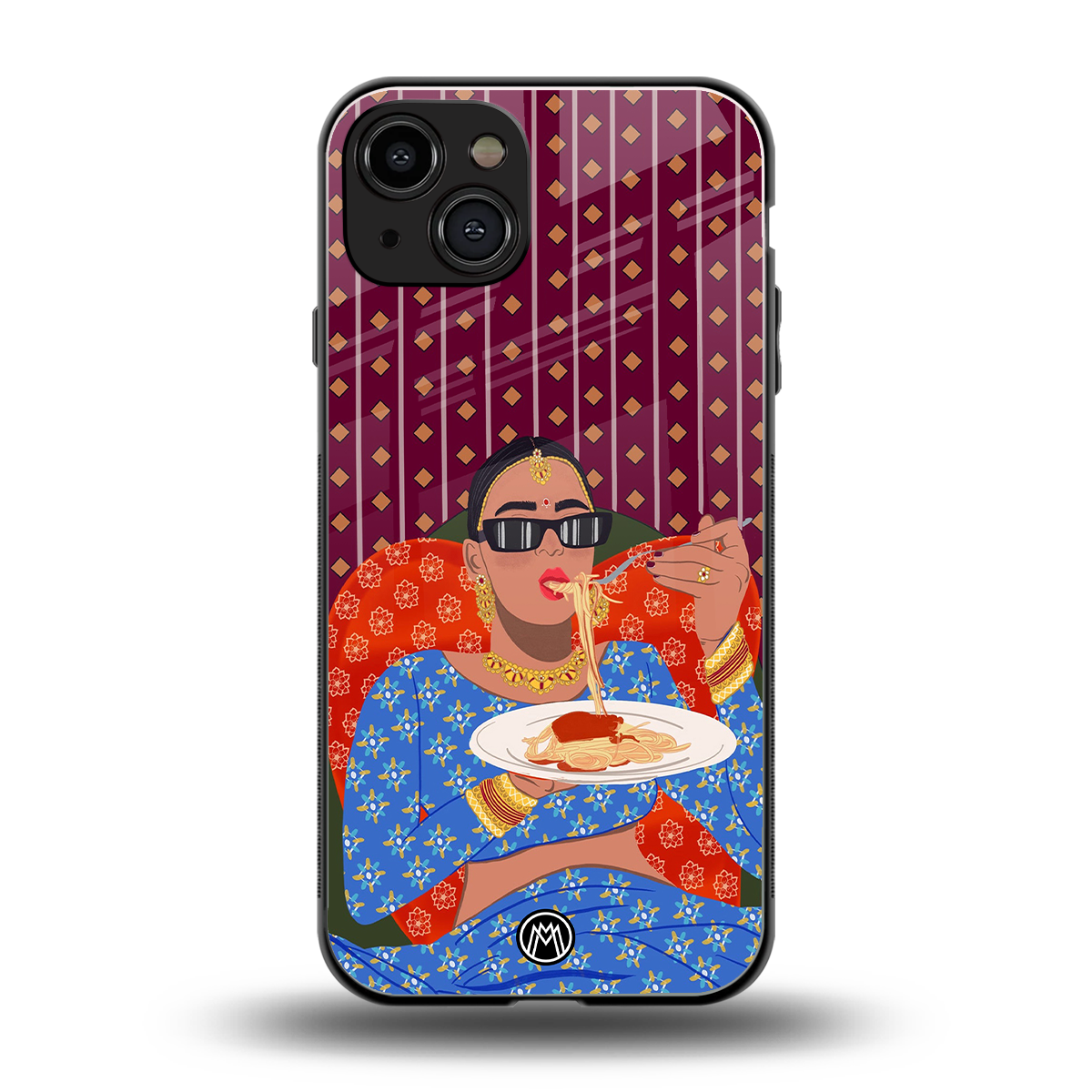 foodie queen back phone cover | glass case for iphone 15