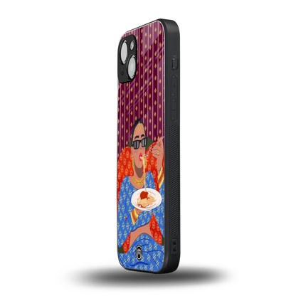 foodie queen back phone cover | glass case for iphone 14